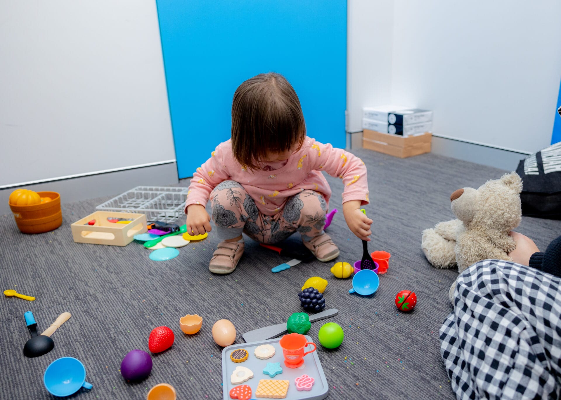 child therapy session at home